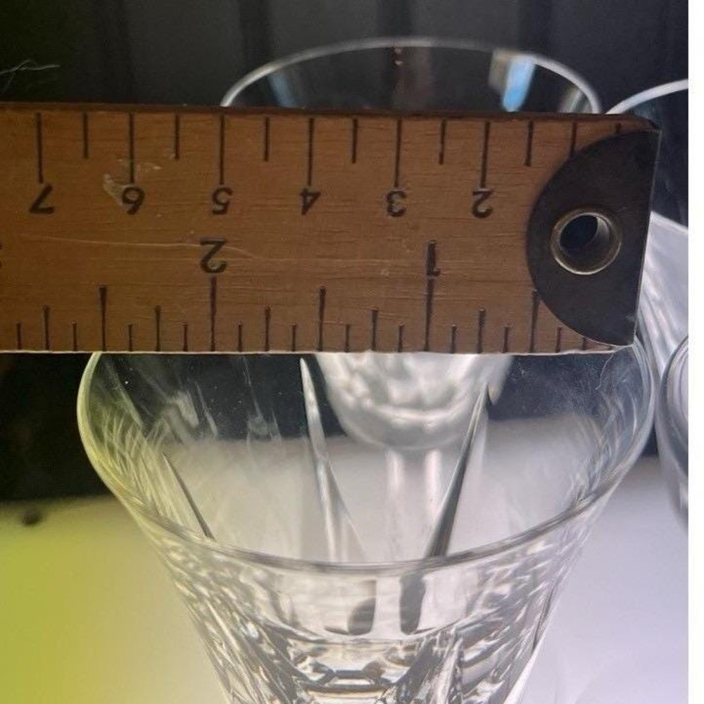 St Louis Cerdagne French Crystal Wine Claret 5 1/2" Stem Goblets Signed Set of 4 - Picture 13 of 15